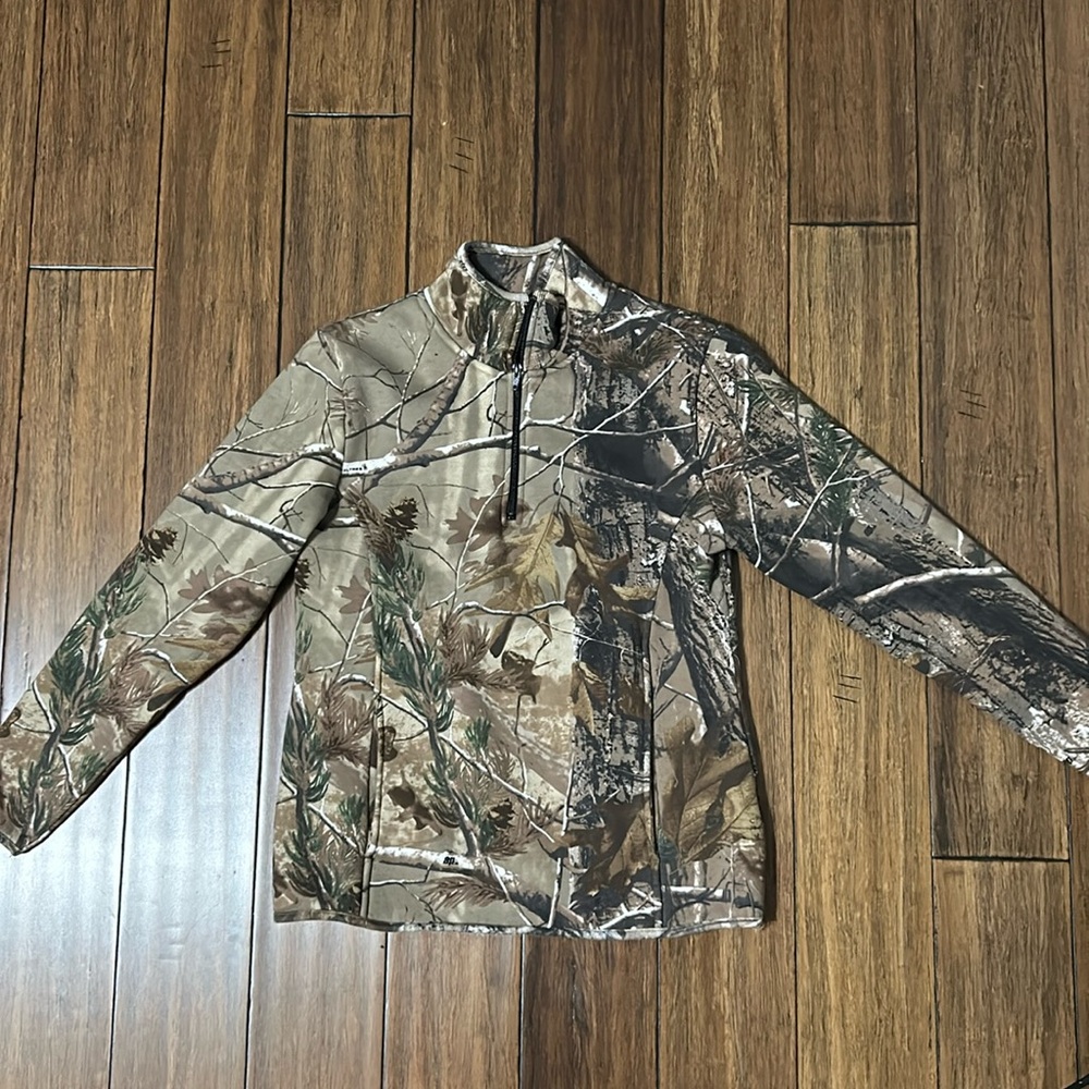 Redhead camo hunting jacket thick fleece-lined, size small, EUC